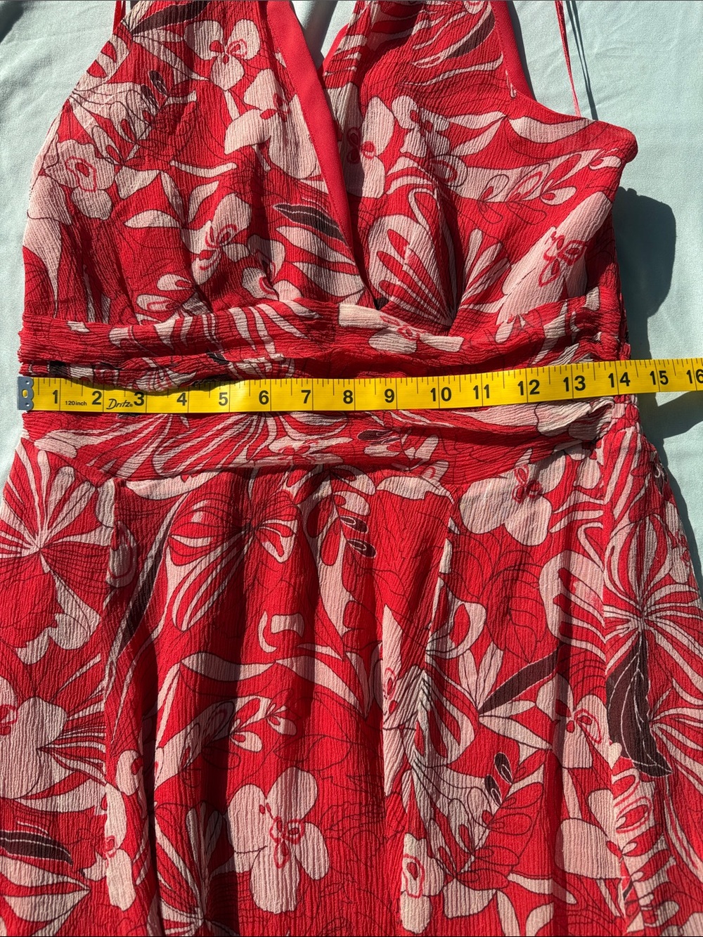 Oscar de la Renta Red Floral Halter Maxi Dress - Picture 10 of 14